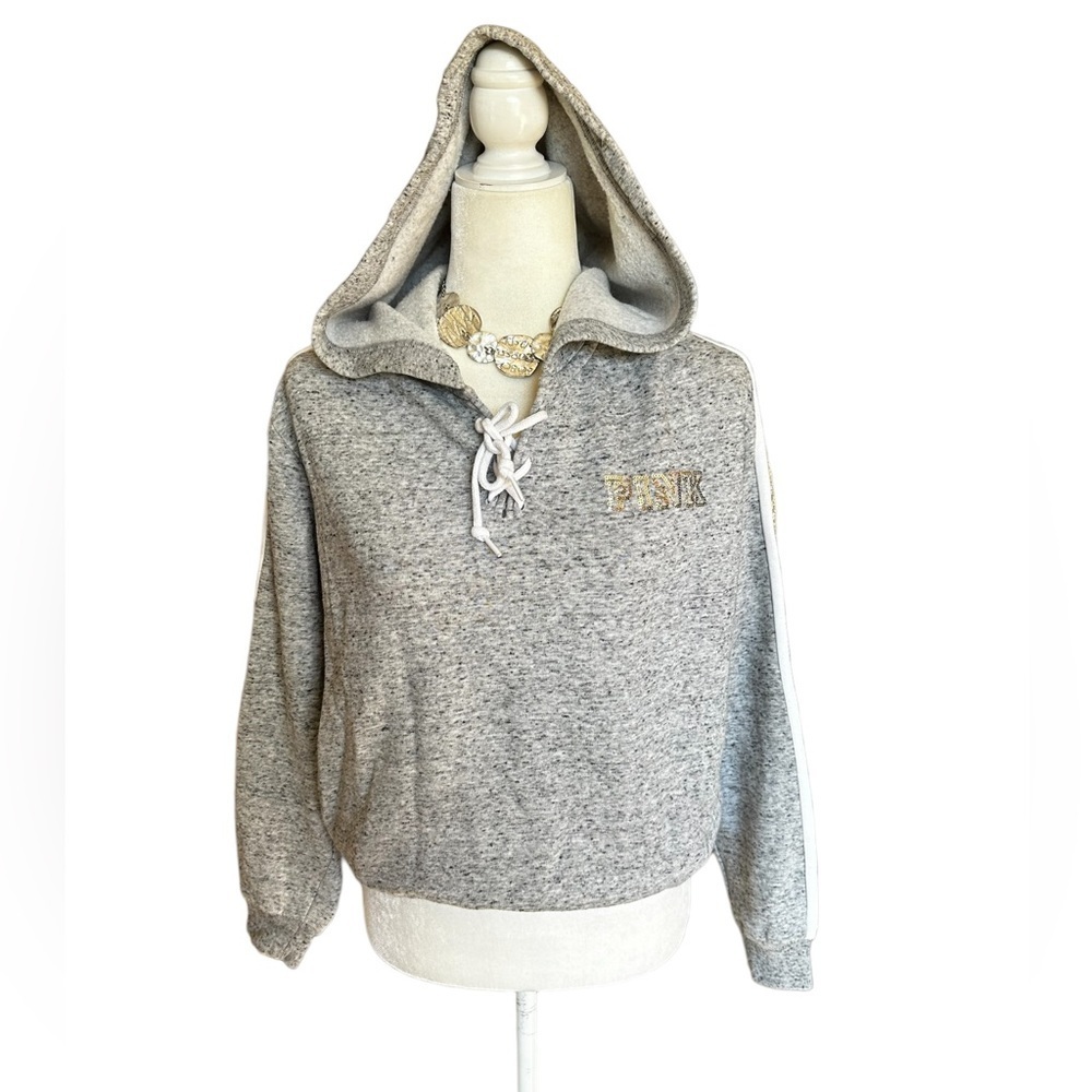 🤩 VS Sequin Logo & Roses Hoodie Sweatshirt - Picture 7 of 10